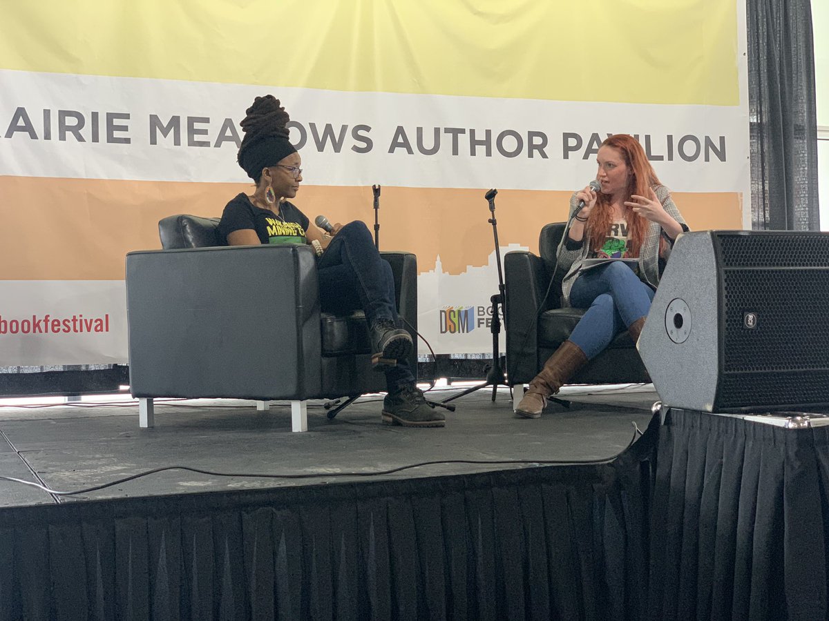 Author @Nnedi  talking about the importance of seeing yourself in science fiction. #DSMBookFestival