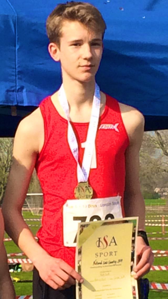 DoKSchool's tweet photo. Matty S won the ISA National Cross Country Championships this afternoon. An amazing achievement by him!! Congratulations also to Rufus B, Luca H and Alex S who produced determined performances! π ππ»ββοΈ @ISAsportUK #DoKSport #RunMattyRun https://t.co/lUnH5fYgCl