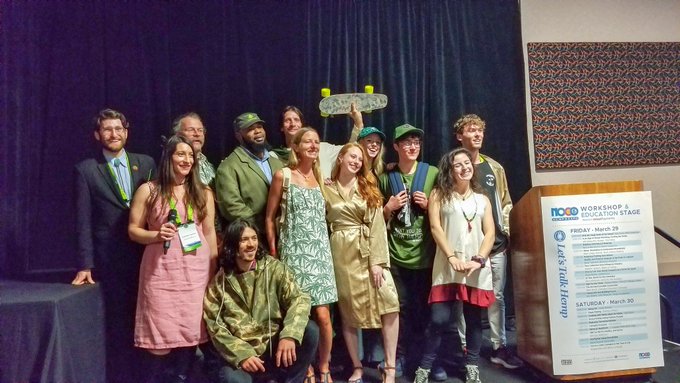 Diverse hemp fashions on stage at the NoCo Hemp Expo!