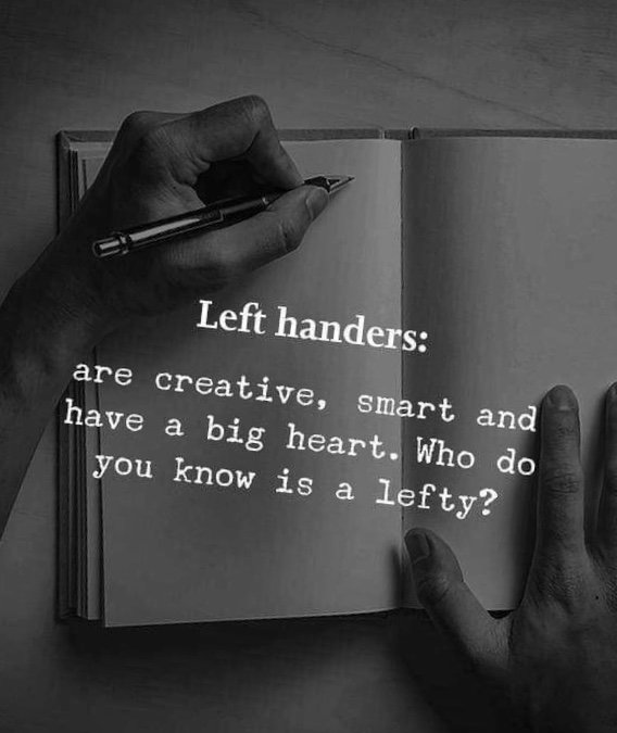 SunnySideEsq's tweet photo. Between 10-12% of people on earth are “lefties”! Tag a leftie that you love 💛 https://t.co/8zHdRxrHsN