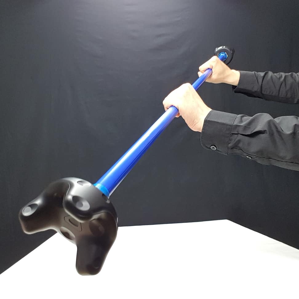 BlueGogglesVR's tweet photo. My new tracked stick! It can be used as a virtual rowing, virtual paddle, virtual stick/spear, or even as a control bar for virtual hang gliding! I intend to try it in different VR games and share the experiences...
#vr #htcvivetracker #virtualrowing https://t.co/EpX2Zn94nq
