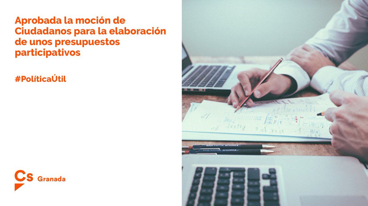 CsGranada's tweet photo. 😀 ¡Aprobadas las #mociones presentadas ayer por nuestros concejales en el #PlenoGR! 
👏 Moción para elaborar unos #presupuestos participativos
👏 Moción para llevar a cabo medidas para una #igualdad real
¡Seguimos trabajando! 💪 https://t.co/KD1wnINu9W