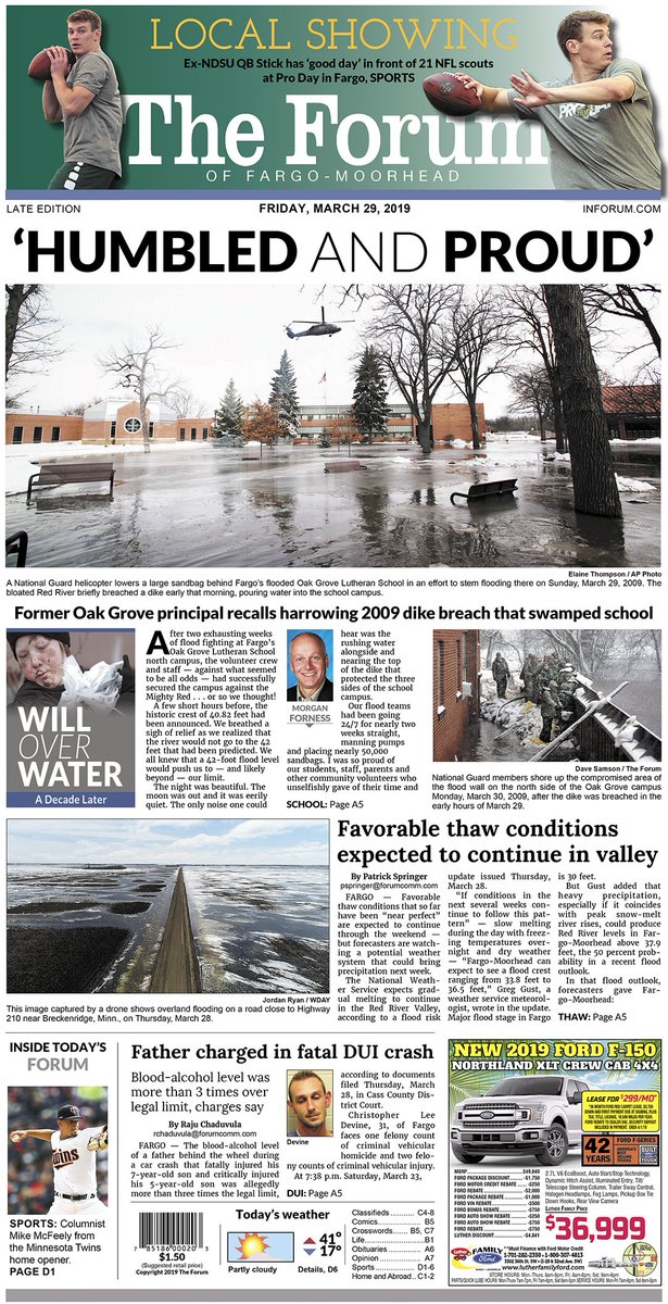 ForumDesignTeam's tweet photo. Forum of Fargo-Moorhead cover by Angela Ecklund. #news #design #typography #newspaper #pagedesign #printdesign https://t.co/ERTABgW4Y7