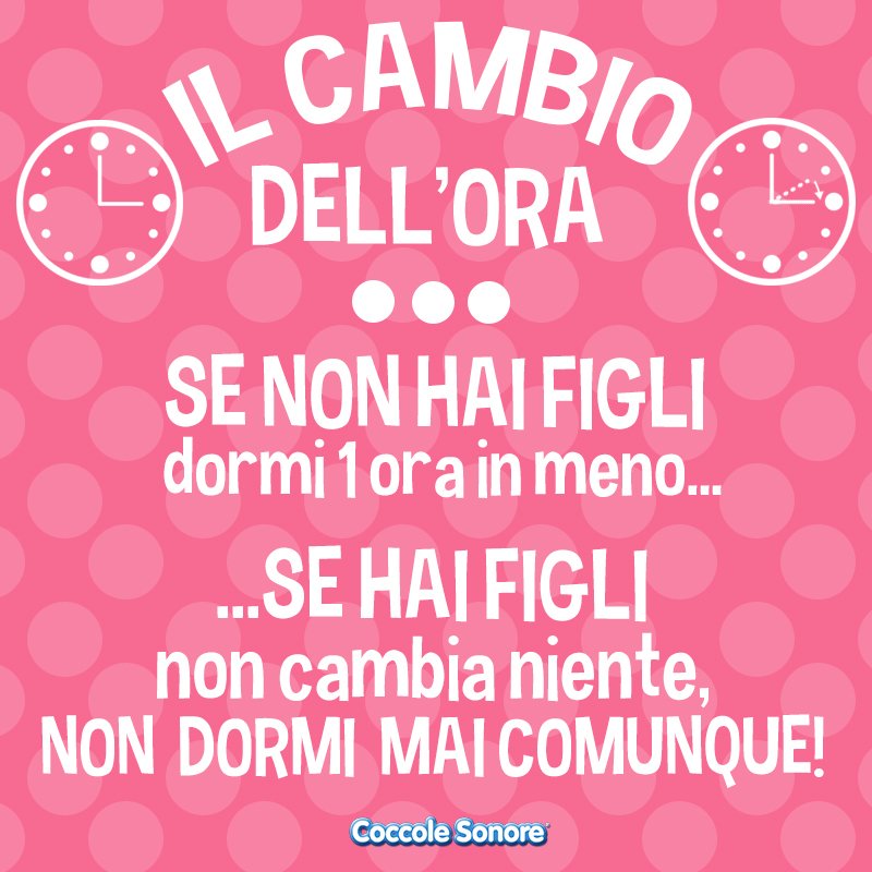 Torna l'#OraLegale, spostiamo le lancette un'ora avanti e dormiamo un'ora in meno... anzi no! Un #genitore non dorme mai comunque! 
#CoccoleSonore #Family #instamamme #mammeimperfette #mammeoggi #mammeitaliane #vitadamamma #love #family