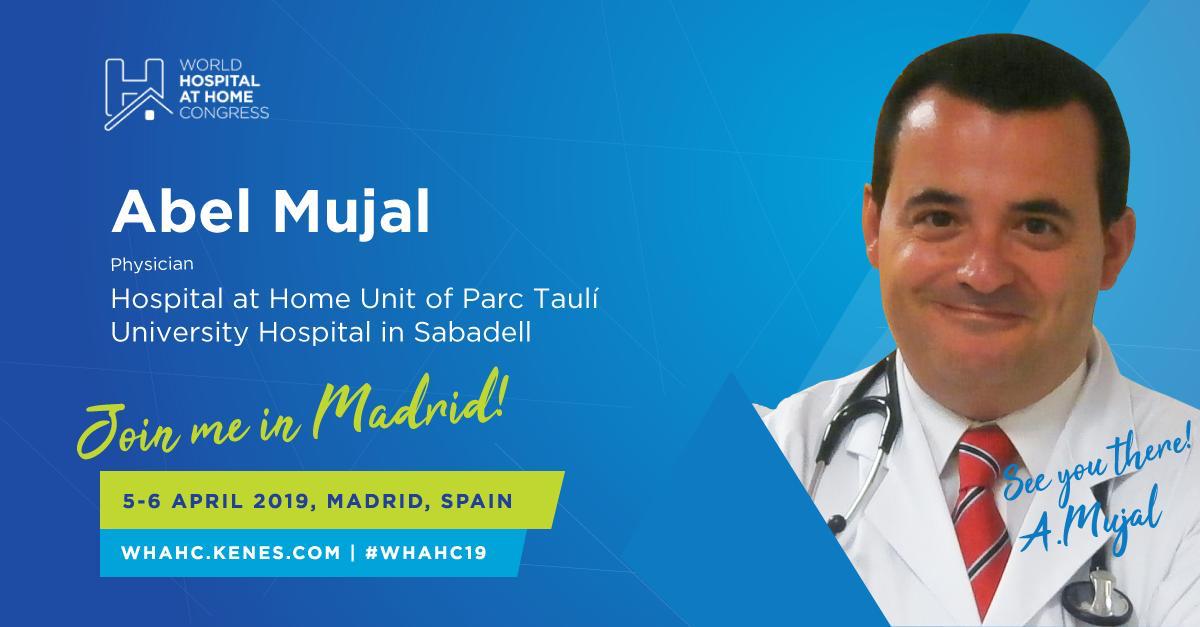 El Dr. <a href="/MujalAbel/">Abel Mujal</a> explicará cómo se aplican antibióticos intravenosos en el hogar en una de las mesas del Congreso Mundial de Hospitalización a Domicilio #WHAHC19