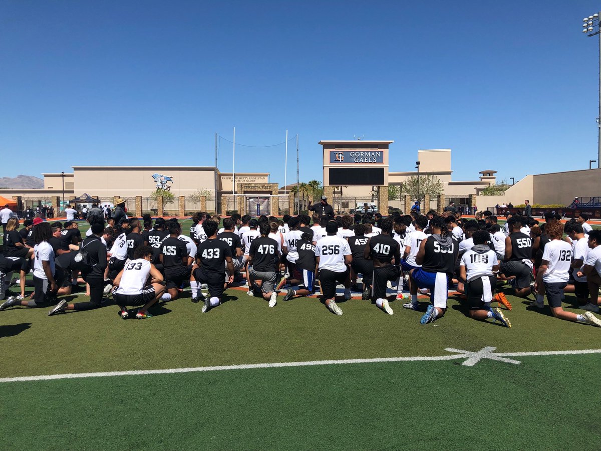 polynesiabowl's tweet image. Players getting ready for the afternoon session at the 2019 ⁦@polynesiabowl⁩ National Combine &amp;amp; Showcase! #TimetoCompete #PolyBowl