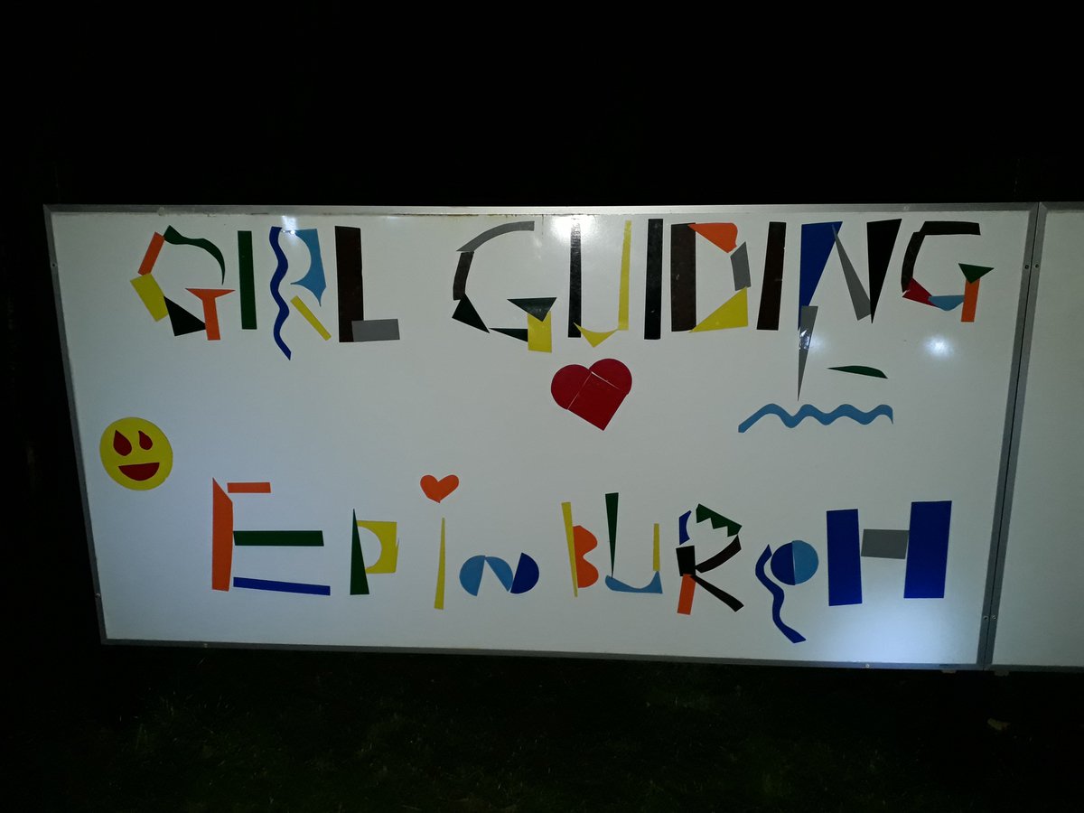 GirlguidingEdin's tweet photo. Good to see our friends at @GirlguidingGlas have been getting out and about whilst at Netherurd this weekend. We've had to do a wee bit of re-decorating down at the playpark though ... #EdinburghvsGlasgow #boardwars #AllFriendsReally #loveGuiding https://t.co/bJPQVNtqYn