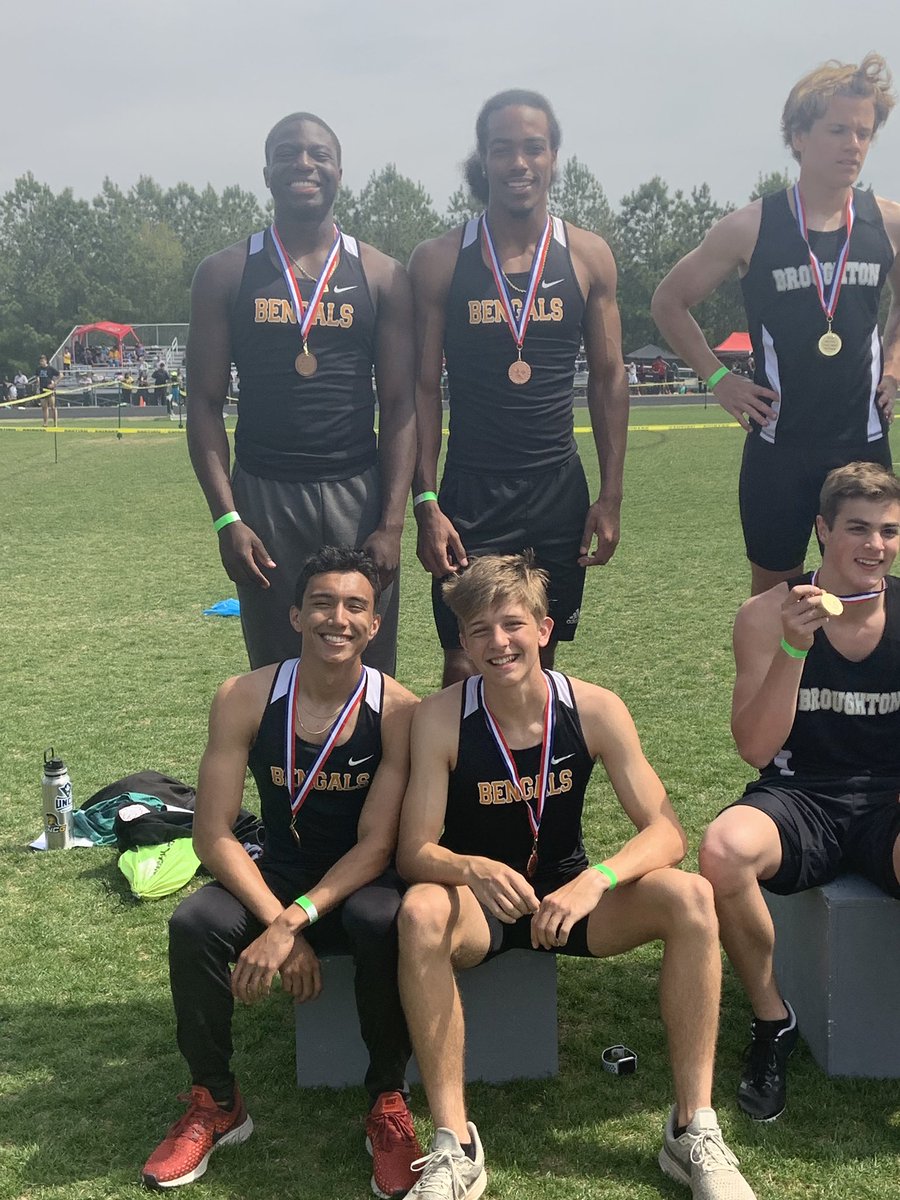 FuquayHSTrack's tweet photo. Our 4x200 meter relay finished third at Wake County Invitationals today, only  .29 seconds off of nationals qualifying! Congratulations to our boys! https://t.co/I6NqQi09Bo
