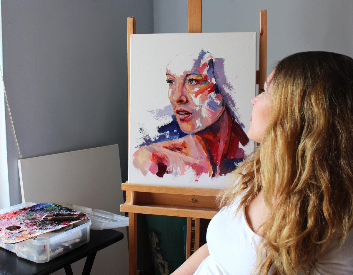 Studio time 🎨
*
#painting #joannasokolowska #portrait #portraitpainting #oilpainting #oilsoncanvas #woman #face #artstudio #artist #artistsoninstagram #polishgirl #internationalartist #contemporaryartcollectors #createcultivatela #colorpop #passion #beauty #human