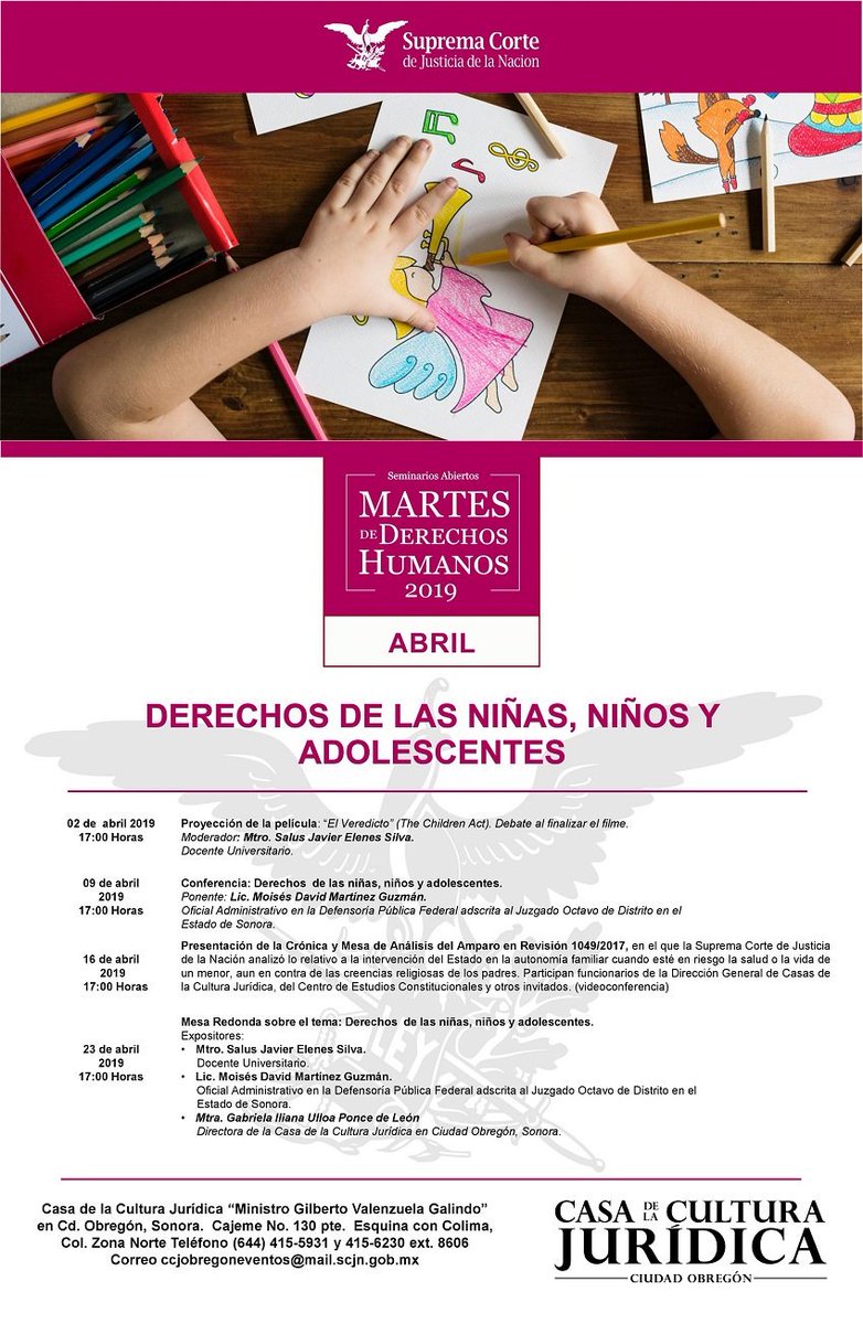 #25deNaranja hace extensiva la invitación vía @SCJN #CasadelaCulturaJurídica #CiudadObregón
#DDHH