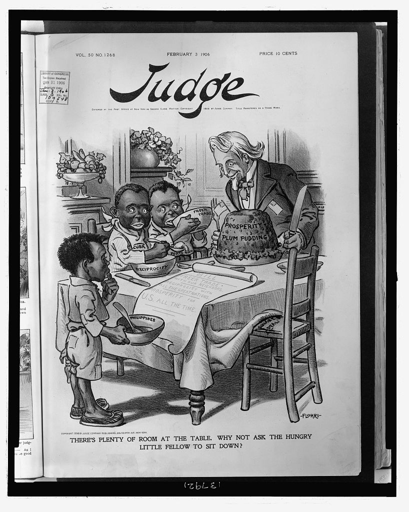 Another political humor magazine of the time that seems relevant was called Judge. Here's the Feb. 3, 1906 cover.
