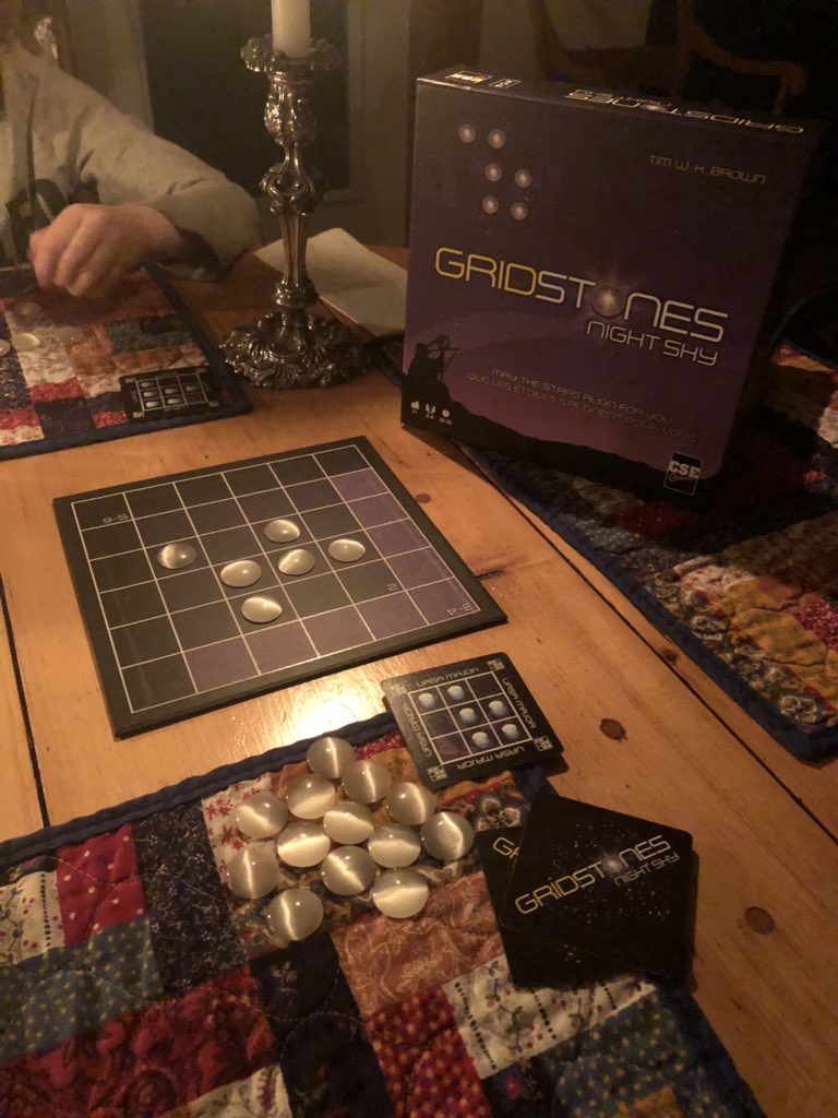 Played #Gridstonesnightsky by candlelight over earth hour. (Picture taken after earth hour was over 😉) <a href="/CSEGames/">CSE Games ⚔️ 🏈</a>