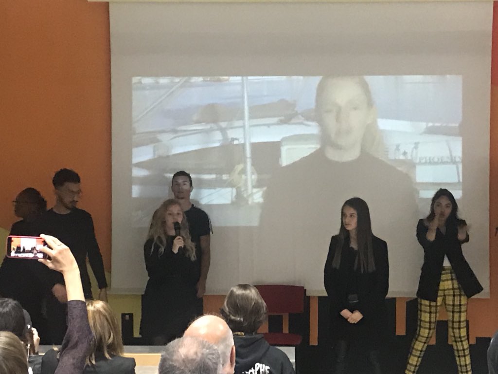 JR_Arts_06's tweet photo. #Laïcité @AcademieNice aux #JAP2019 à Gardanne 👀le projet pédagogique composé, dansé et chanté du lycée Jacques DOLLE @AcademieNice @AntibesJuan #eduinov https://t.co/vNQDCx2JQk