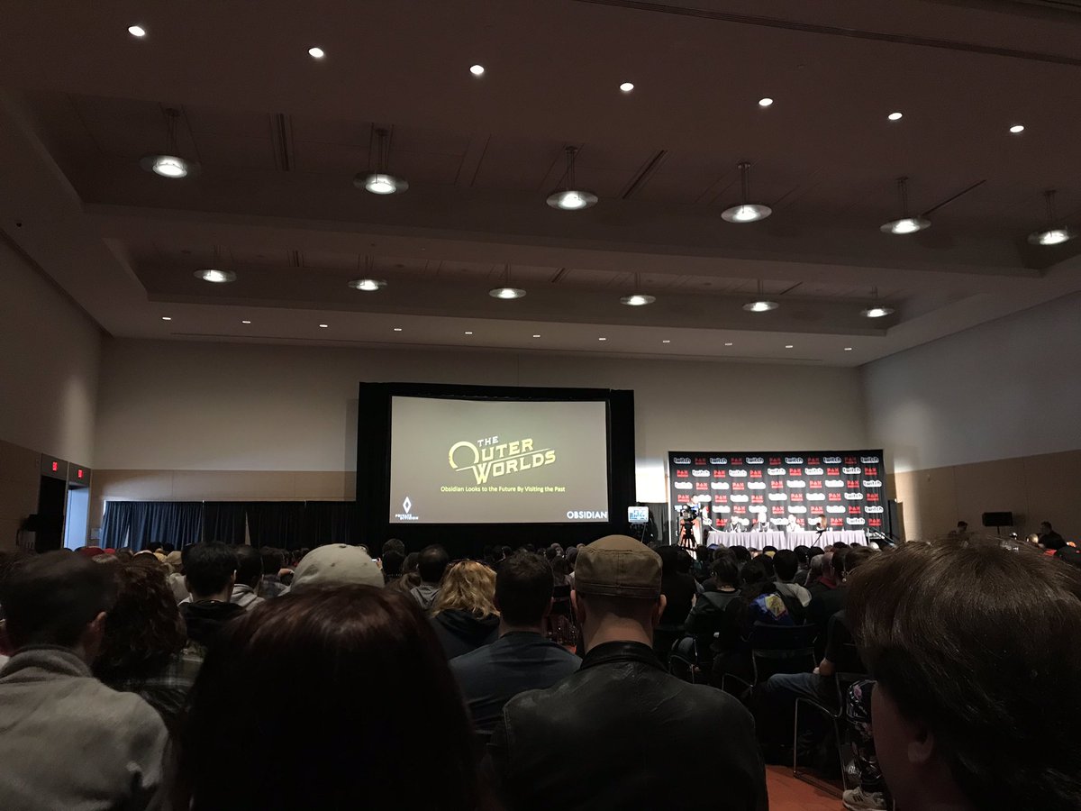 TheOutpostBlog's tweet image. #OuterWorlds panel at #PaxEast! Let’s gooooo!!!!! 

#Obsidian