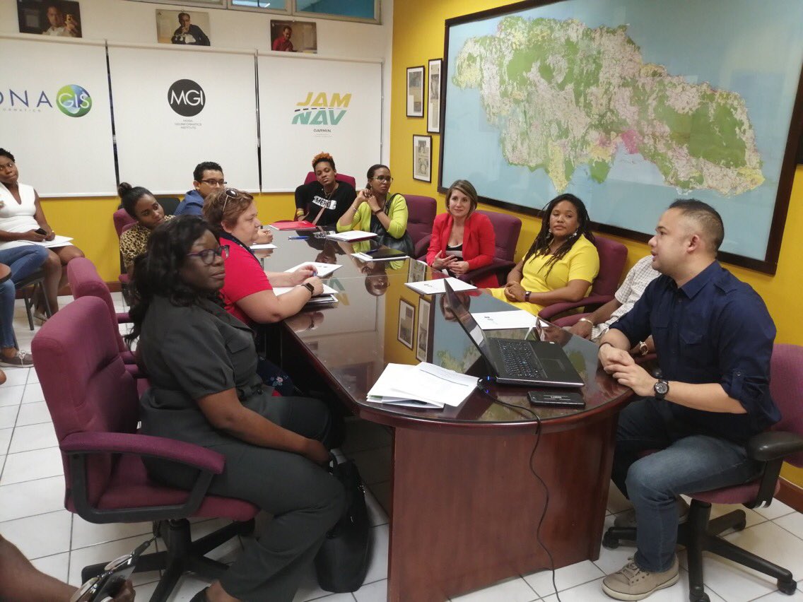 MGIMona's tweet photo. A delegation from the Canada-Caribbean Emerging Leaders Dialogue #CCELD visited MGI on March 30, 2019. The CCELD group had a chance to learn about the many innovative activities taking place at @MGIMona. https://t.co/yJawJD7s0r