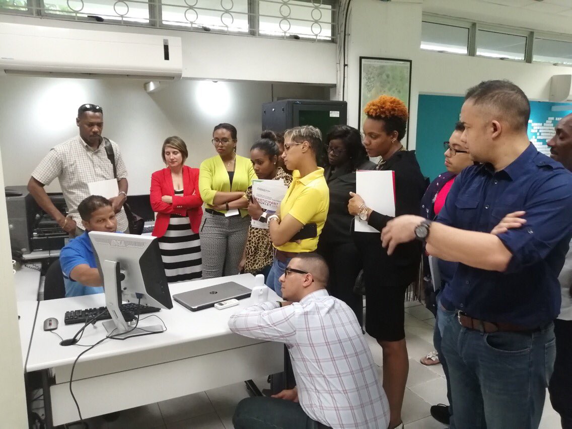 MGIMona's tweet photo. A delegation from the Canada-Caribbean Emerging Leaders Dialogue #CCELD visited MGI on March 30, 2019. The CCELD group had a chance to learn about the many innovative activities taking place at @MGIMona. https://t.co/yJawJD7s0r