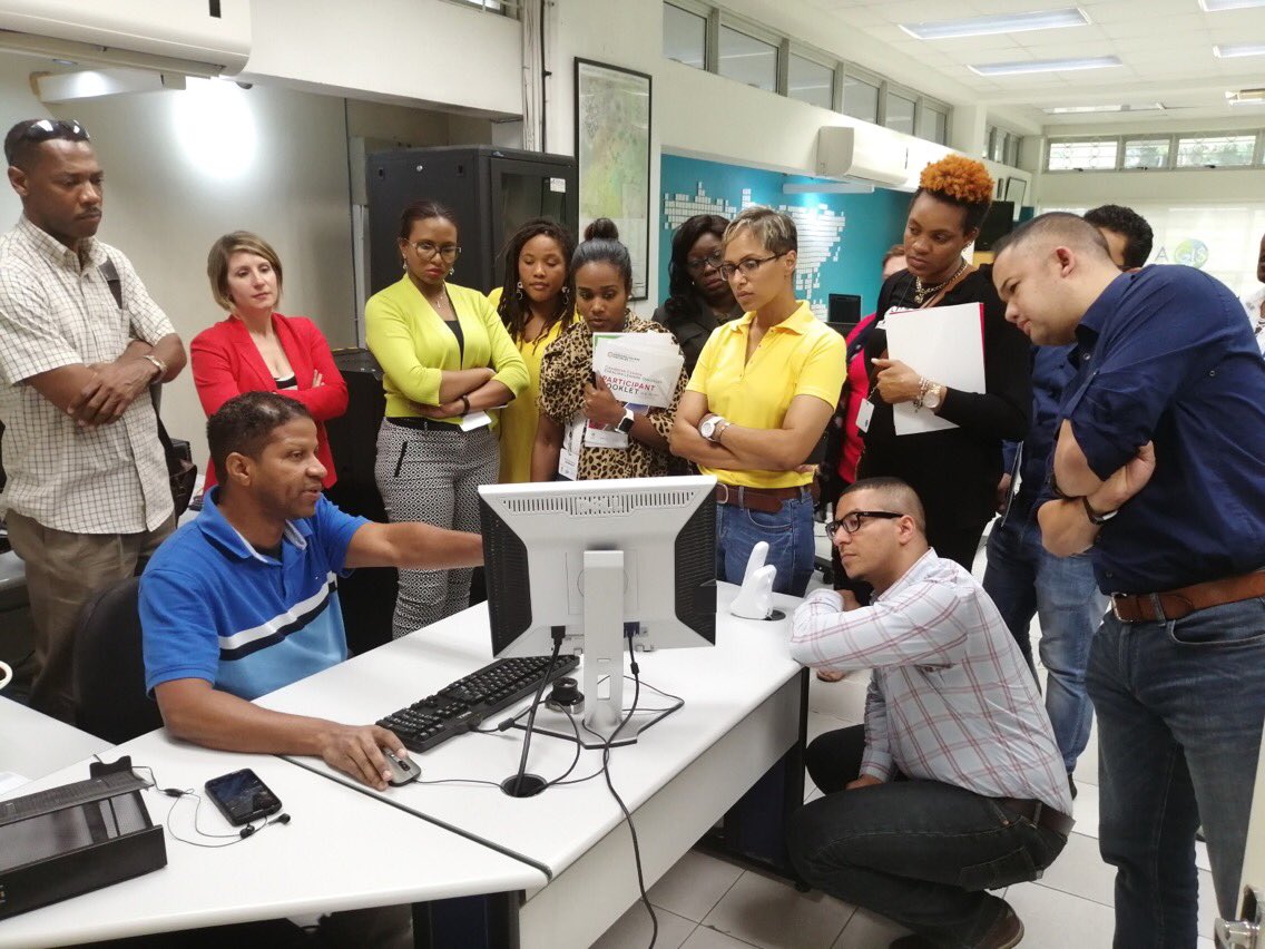 MGIMona's tweet photo. A delegation from the Canada-Caribbean Emerging Leaders Dialogue #CCELD visited MGI on March 30, 2019. The CCELD group had a chance to learn about the many innovative activities taking place at @MGIMona. https://t.co/yJawJD7s0r