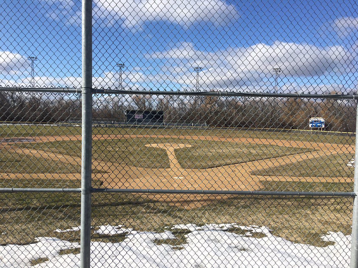 Mother Nature finally let us across the bridge. Hope to have the first practice out here early next week!!⚾️