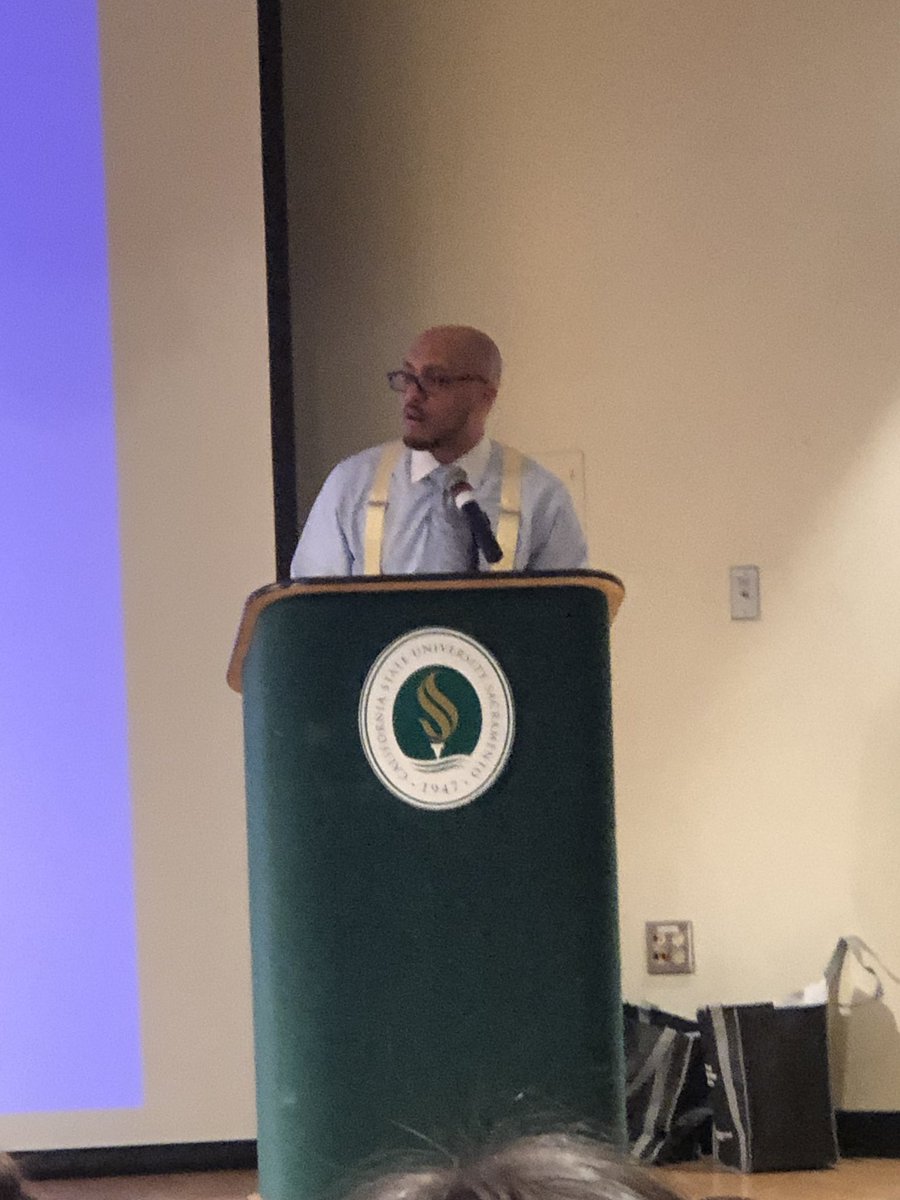UCDHistProject's tweet photo. Arc of moral universe will only bend toward justice if we make it. So let’s get to work. @ProfJeffries #SacStateMCE https://t.co/HlIIVq5y0M