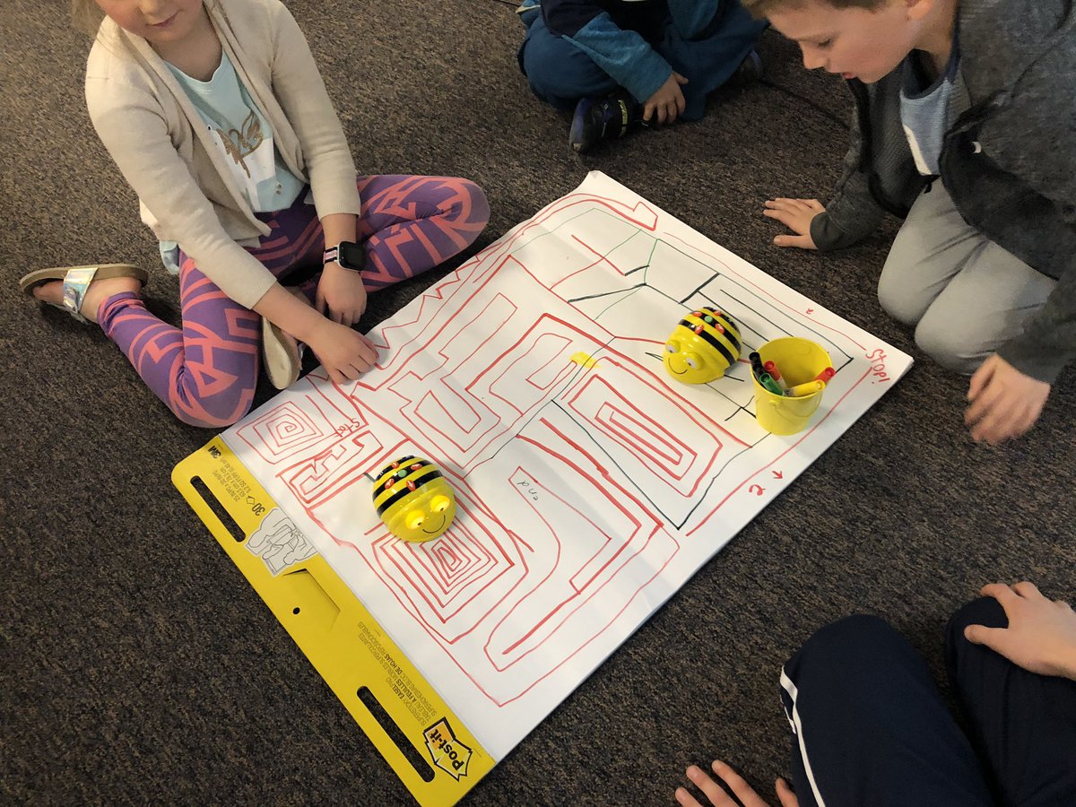TraciPiltz's tweet photo. Wow! 🥳 I’m exhausted but so much 🤩FUN🤩 at our Coding Playground ☀️🌈🙌🏻 @STEMBillings today! About 60 2nd & 3rd graders attended our session & got to play w @codeorg @codesparkapp @lightbotcom @KinderLabRobot 🤖 #Beebot🐝 #mousemaze🐭 & more! #BPSLearns @gnererh https://t.co/l6VZqUh7pY