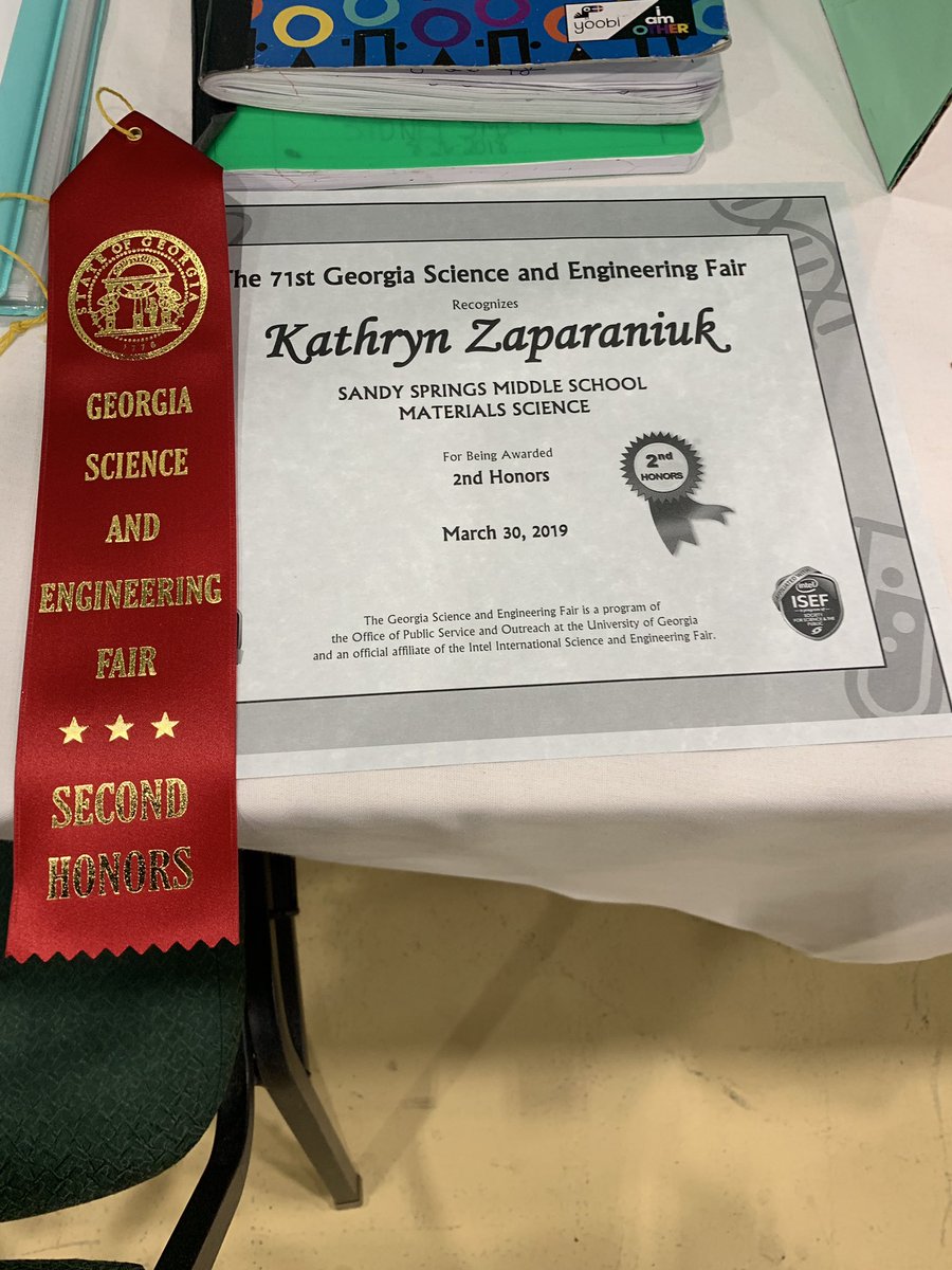 MsScienceLife1's tweet photo. Hard work pays off! @SSCMSStallions placed 2nd with Honors @FultonSTEM @FultonCoSchools @DC_STEMtastic #GSEF2019 #onecommunity #STEMed #WomenInSTEM https://t.co/Kg3ng0izX6