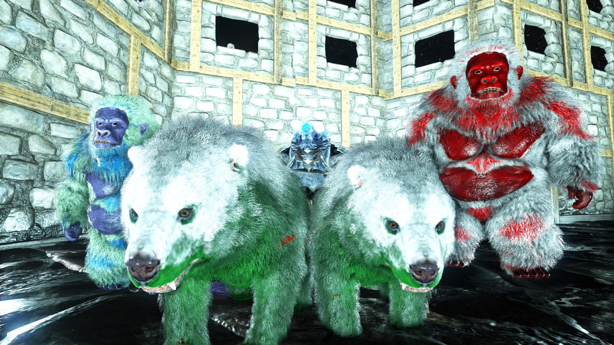 パイロンオー Ark ホッキョクグマの 突然変異カラーの双子誕生 わーい しかし白い部分が 狭くなり北極アイデンティティ 消失 かもしれなくて申し訳ございません