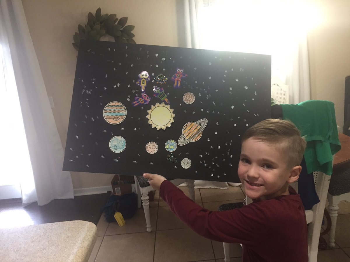 MrsAndrajack's tweet photo. Sawyer loves space right now so he and Leighton asked to make solar systems for their rooms. Don’t look too closely...there was a lot of artistic license taken! ❤️❤️ #familydaysaturdays #makingmesses #makingmemories https://t.co/dlYhN5T7O3