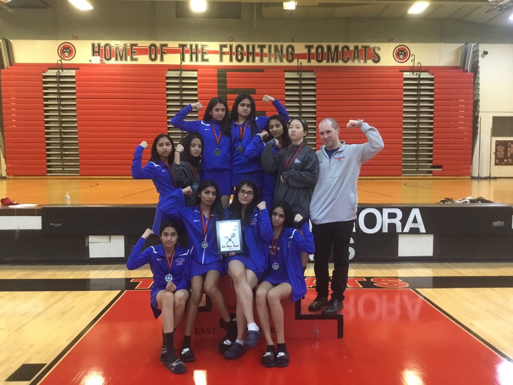 HehsBadminton's tweet photo. Hoffman varsity badminton wins a third straight Saturday invite, this time at East Aurora! All positions went undefeated, including Priyanka Patel in singles and Naomi Shah &amp; Krinal Thakkar in doubles at the top positions.  Keep up the great work girls! https://t.co/xEI7PakPiL