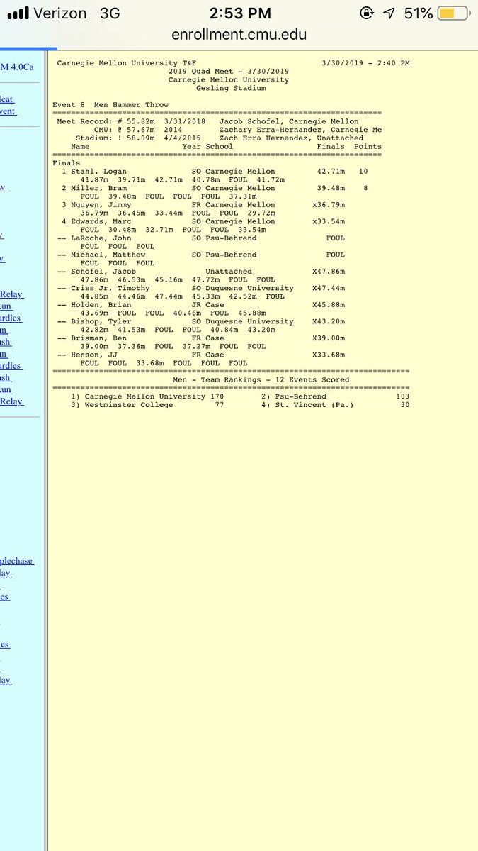 LargeMensClub's tweet photo. Brian Holden and Ben Brisman with PRs in the men’s hammer throw https://t.co/RcZjxHYfZQ