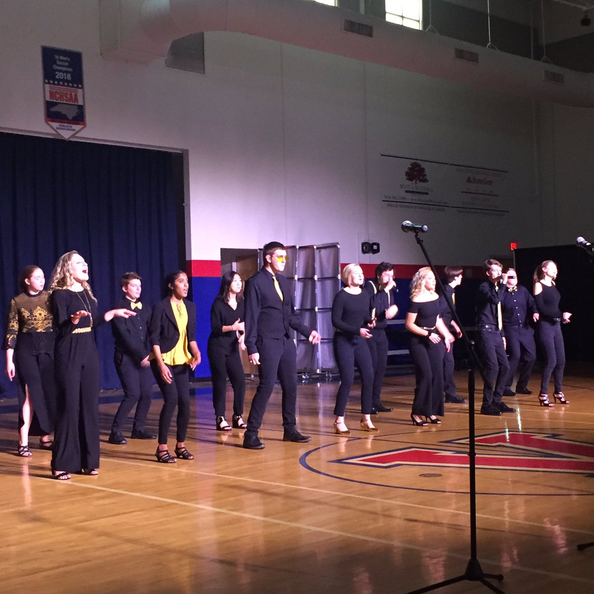 On stage now is Northwood HS’s Pitch Please #ncshowchoir #acapella