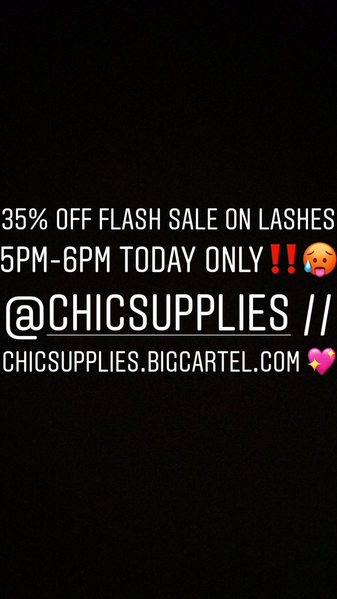 chicsupplies_'s tweet photo. RIGHT NOW ‼️ #lashsale #chicsupplies .
✨✨ link in bio ✨✨ . .
— #angelinalashes #princesslashes #big$exy #foxxylashes #chicsupplies #durags #bonnets #3Dminklashes #lashapplicator #velvetdurag #prommakeup #25mmMinklashes #melaininmagic #nsula #bossierlashes #shreveportmua https://t.co/a4uCg1trzm