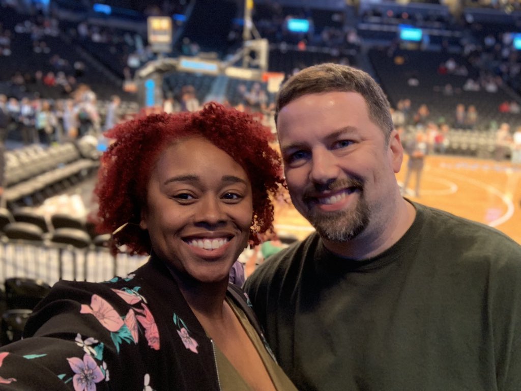 sharondrapeau's tweet photo. 3rd row with the birthday boy @tdrapeau. Nets/Celtics @barclayscenter #repbrooklyn #bkselfie https://t.co/2eF87dhdmf