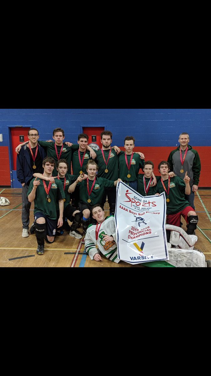 Congrats to the boys ball hockey team on taking home the 4A ball hockey championship in Marystown! The boys went undefeated in regionals and 4A’s with a 11-0 record! #od ☘️