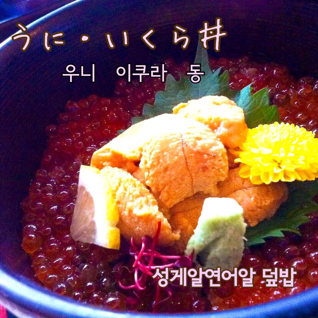 ayumisensei_'s tweet image. 北海道といえば、やっぱり新鮮な海鮮🦀🦐🐟

#홋카이도 하면 역시 신선한 #해물

📕うに :  #성게
📕いくら : #연어알 
📕~丼(どん) :  #덮밥
📕海(かい)鮮(せん) : 해물
📕新(しん)鮮(せん) :  신선하다

#일본어독학 #일본어공부 #일본어회화 #우니동 #이쿠라동 #카이센동 #스카이프일본어