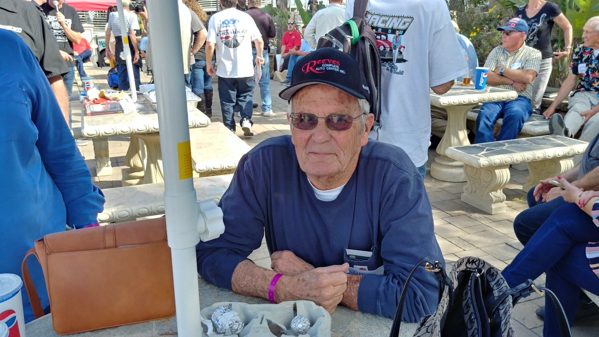 WestCoastHOF's tweet photo. Another @WestCoastHOF inductee Jimmy Insolo enjoying visiting with old friends at the Saugus Speedway Reunion @Irwindale_Spdwy #WCSCHoF #NASCAR https://t.co/hMnOss9muf