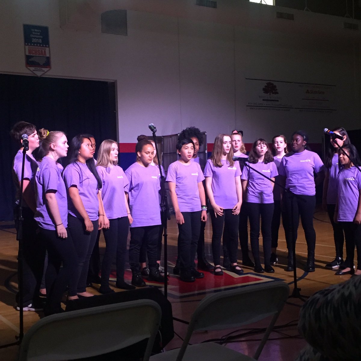 The last A Capella group this evening is Hanes MS’s Hanes Dragon Scales #ncshowchoir #acapella
