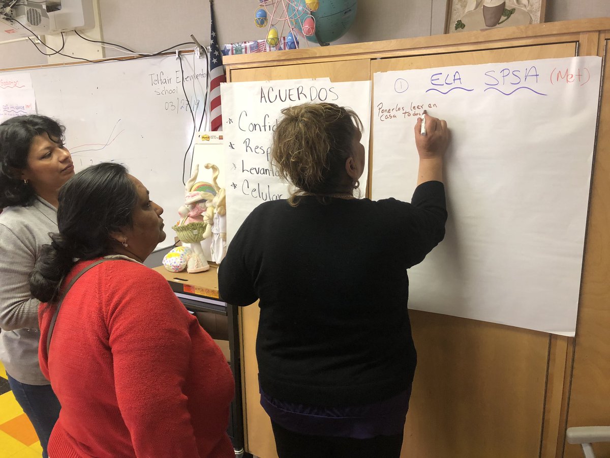 Telfair_ES's tweet photo. Our parents discussing th SPSA during the last ELAC. Great input from our stakeholders.   #greatthingshappenattelfair #ParentsAsPartners https://t.co/85wePggU7m