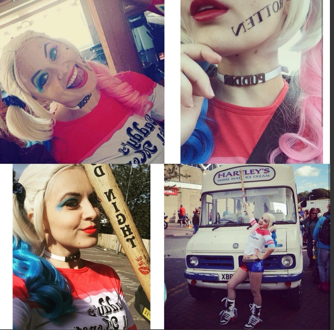 DemiJGee's tweet photo. Watching #suicideSquad and remembering how good it was playing #harleyQuinn ❤️💙
.
#heyPuddin https://t.co/0vI6jkDvMd