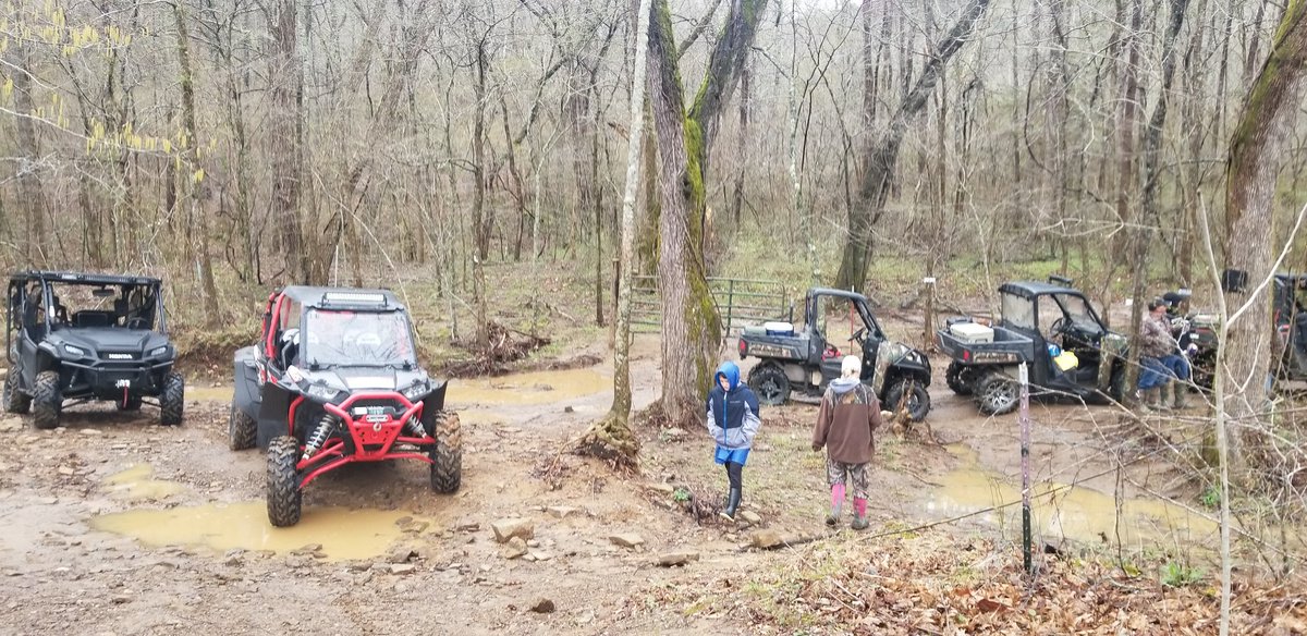 AmyRob01's tweet photo. Cold and muddy but we had fun 4 wheeling today! #RedneckFun #MuddyAndCold https://t.co/oxuLnDoKJ0
