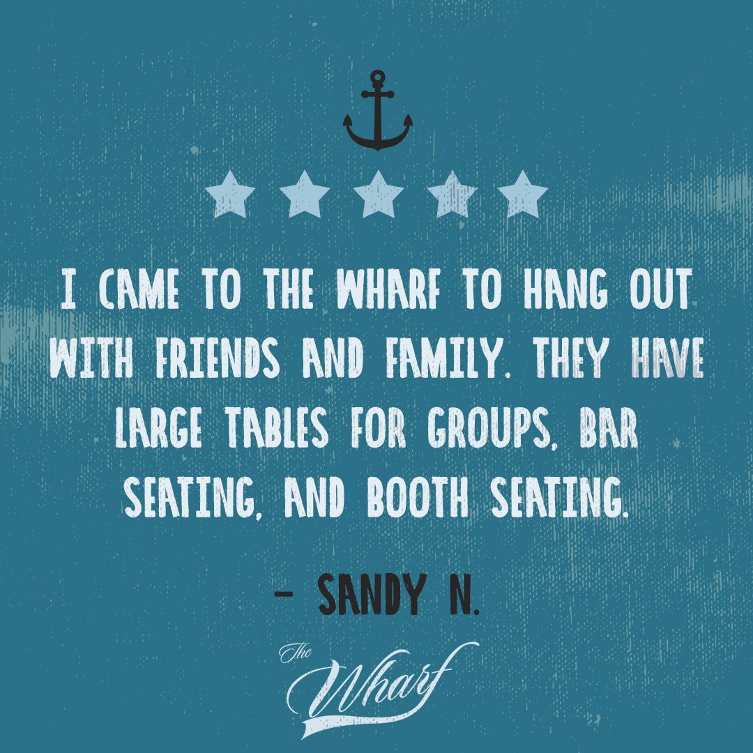 thewharfoc's tweet photo. Thanks Sandy N. for your awesome #Yelp review!

Be sure to come to The Wharf this weekend! Check out our full menu and happy hour menu on our website https://t.co/pSgMcKCuXW https://t.co/dQvkiRs00u