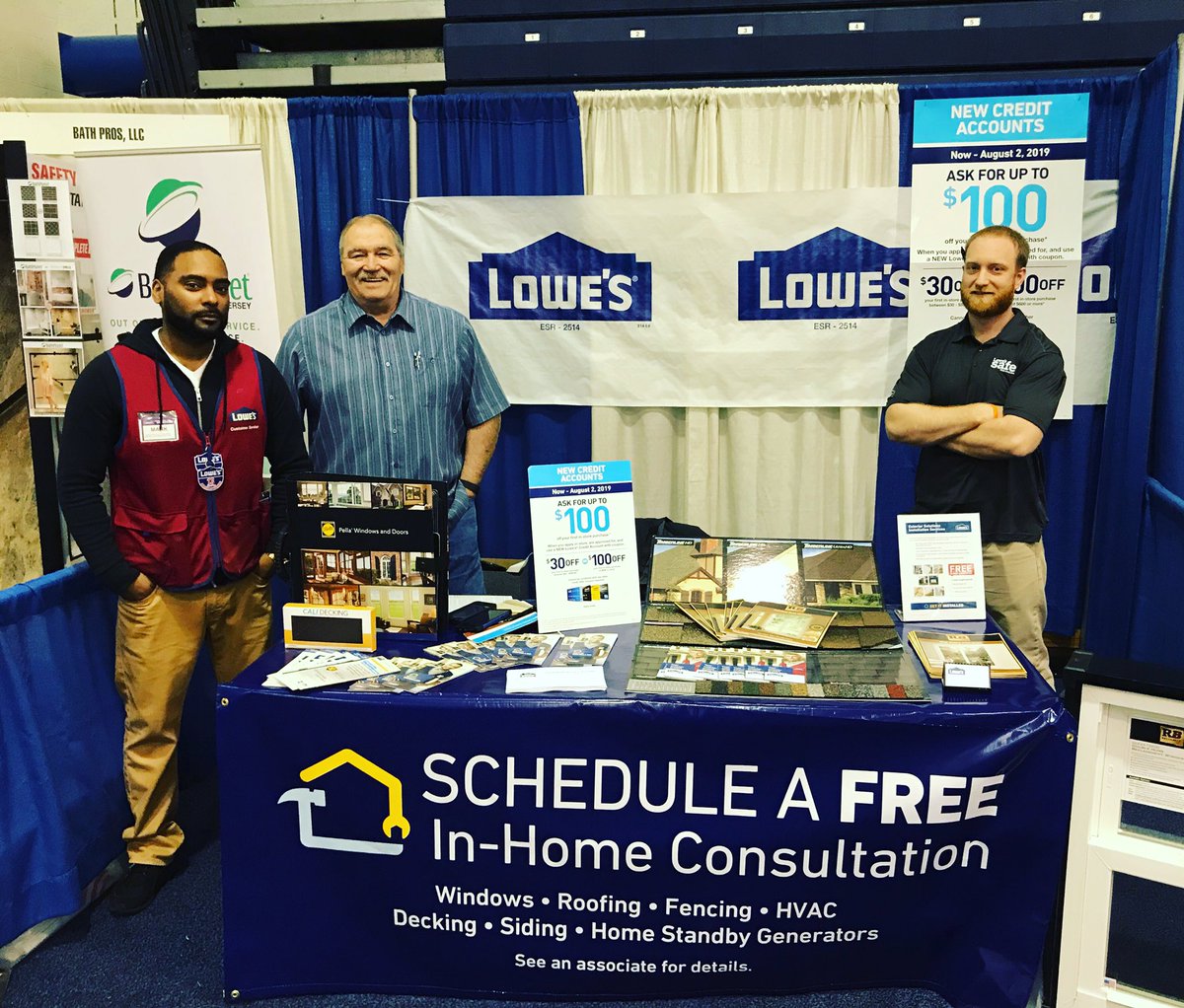 Lowes2428's tweet photo. Come check us out at the Ocean County Home Show at RWJBarnabas Health Arena from 10-6 Sunday. We are your ONE STOP SHOP for exterior home projects! Get started with a FREE In-Home consultation from #Lowes! #manchesternj #tomsriver #bricktown https://t.co/wroPbsjpZ9