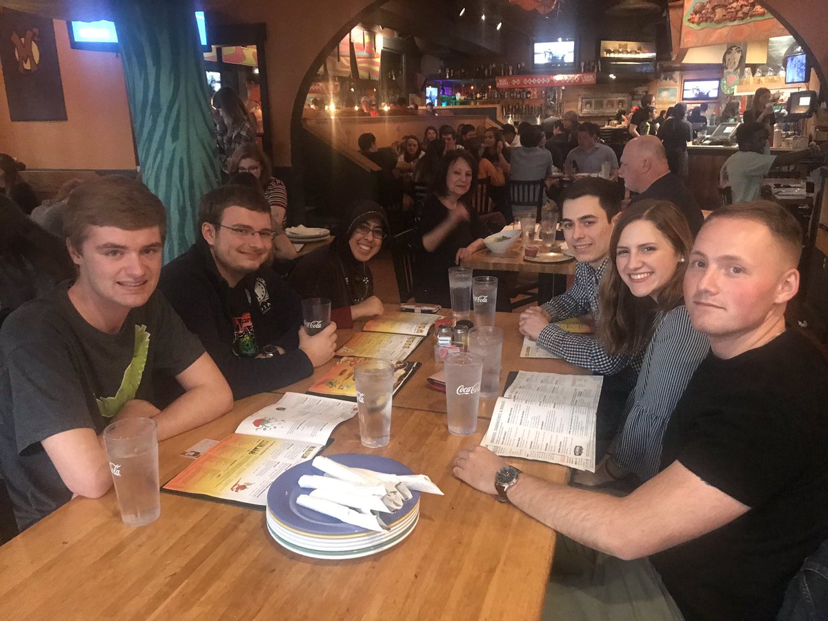 IndianaMUN's tweet photo. Whole squad rolled up to Mellow Mushroom for a delegation dinner #VICSMUN 🍕🍕🍕 https://t.co/ibnbJFLFIV