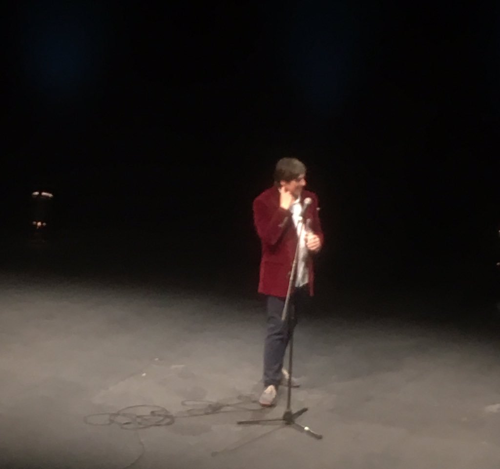 Likelylass's tweet photo. Well worth a diversion off the one way system to hear the very funny meanderings on Brexit & beyond @mrmarksteel @Rosetheatre #everythingsgoingtobealright https://t.co/9sWp4b9O1I