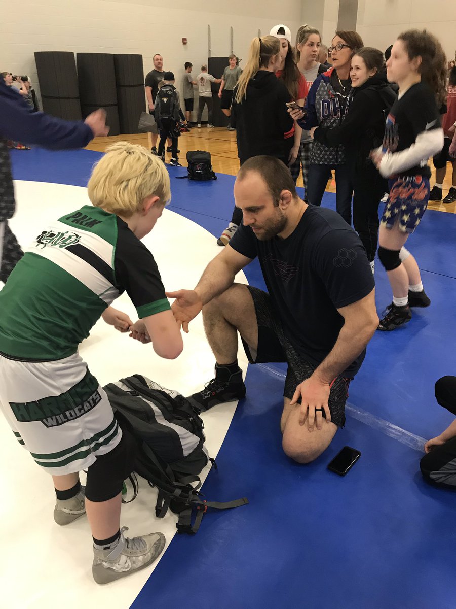 palm331's tweet photo. Awesome clinic today from @USAWrestling_OH! Thanks to all the clinicians who gave up their time for these kids and to @DefenseSoap and @the_rudis for helping make it all happen. @TervelDlagnev @mikezadick @kolat @WrestlingHW https://t.co/3YvHDAZBed