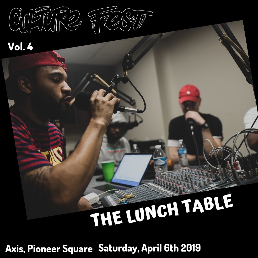 Seattle_FAM's tweet image. We’re excited to have The Lunch Table Podcast record an episode live from CF4 next Saturday! Hosted by @CajEncee, @Feezthegerm and @MPyreP — TLT drops new episodes every Monday on @RespectMyRegion’s FB page + their Spotify.

say what up to the dudes at AXIS next Sat. 4/6 🎙