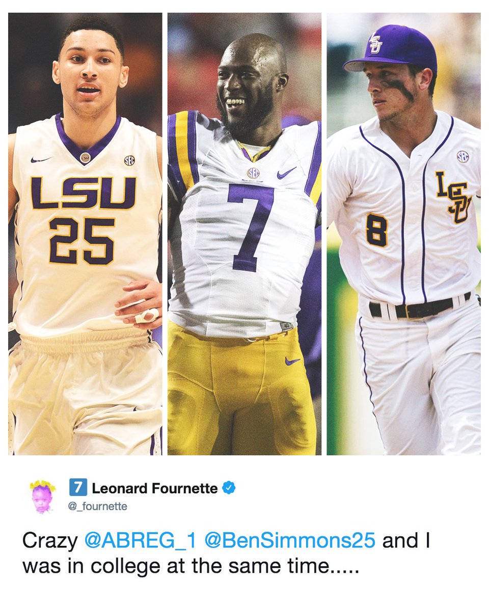 SECNetwork's tweet photo. No. 1 pick in the NBA Draft.
No. 4 pick in the NFL Draft.
No. 2 pick in the MLB Draft.

What a time to be an LSU Tiger. https://t.co/NfBYgmk1LD