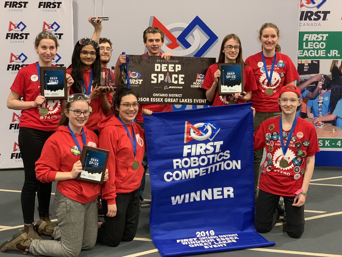 frc7480's tweet image. Still in shock from Alliance Selection! Such an amazing tournament: event winners with @frc1114 &amp;amp; @frc1285, Highest Seeded Rookie award, &amp;amp; Rookie All-Star. Huge thanks to our alliance partners, parents/mentors &amp;amp; sponsors, notably @novelis, The Argosy Foundation, and SEW Eurodrive
