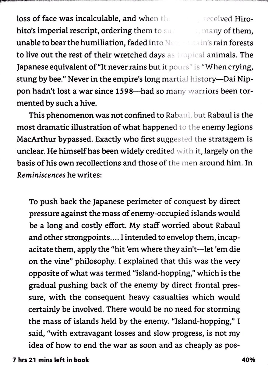 MacArthur’s strategy to bypass Japanese strongholds and to cut off enemy communications