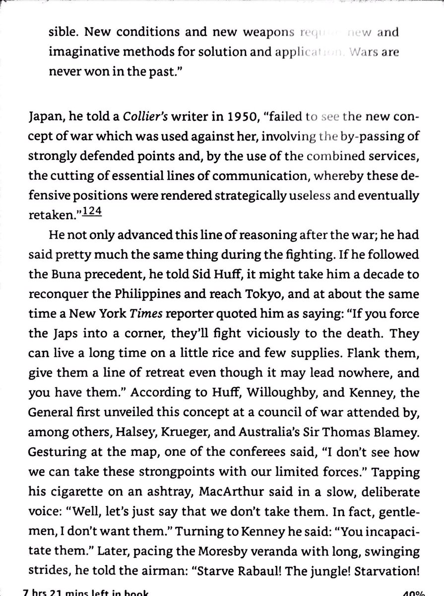 MacArthur’s strategy to bypass Japanese strongholds and to cut off enemy communications