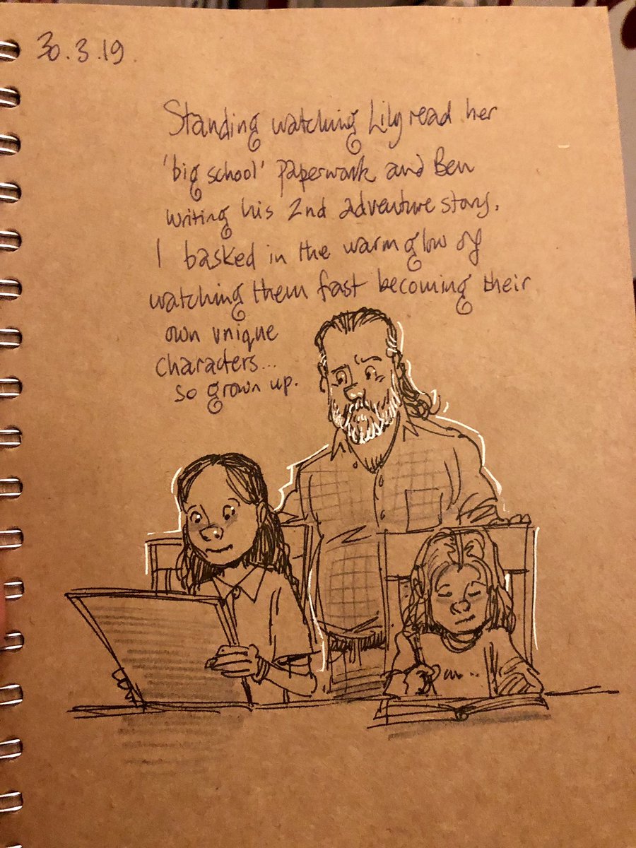 GaryScribbler's tweet image. One of those amazing privileges of parenthood as we slowly watch ourselves becoming ‘redundant’. I know we don’t completely but you know what I mean. I love it. #doodleaday #widowerlife #theygrowsofast